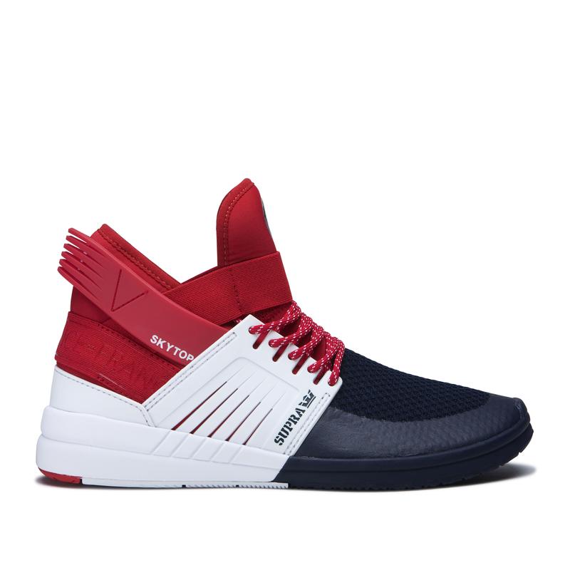 Zapatillas Altas Supra Argentina Hombre - SKYTOP V Azul Marino / Blancas / Rojas (FXGNK-4305)